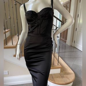 Cavalli bustier cocktail satin dress